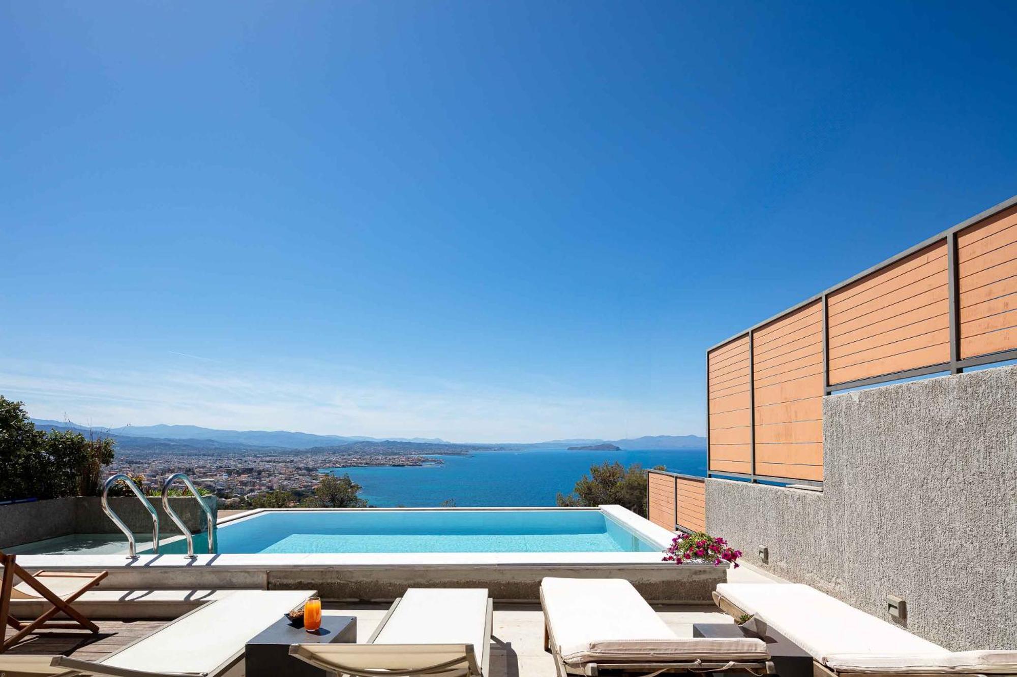 Omnia Luxury Villas - "Heated" Pools & Breathtaking Seaviews! Chania  Quarto foto